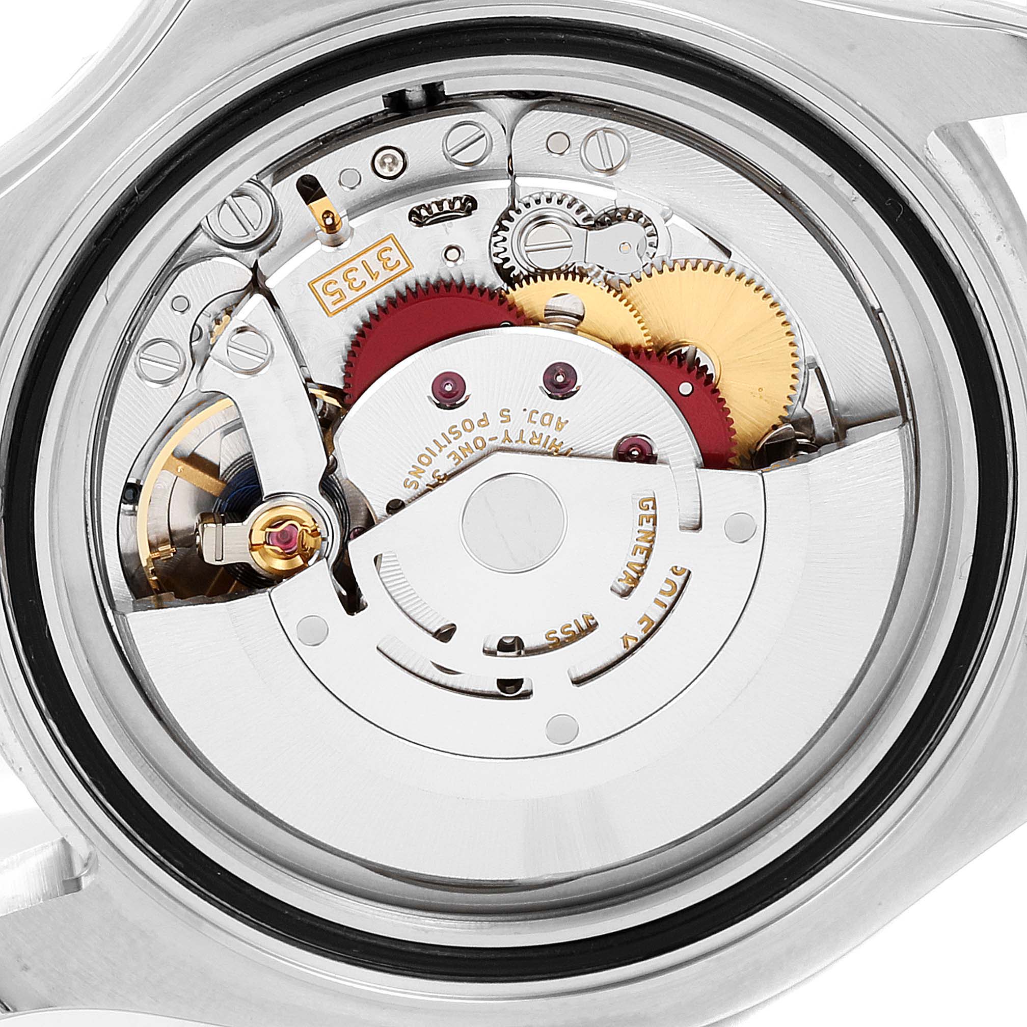 The Rolex Yacht-Master 116622 Men
s Stainless Steel Blue Dial 116622 Men
s Stainless Steel Blue Dial is shown from the back, displaying its inner mechanical components.