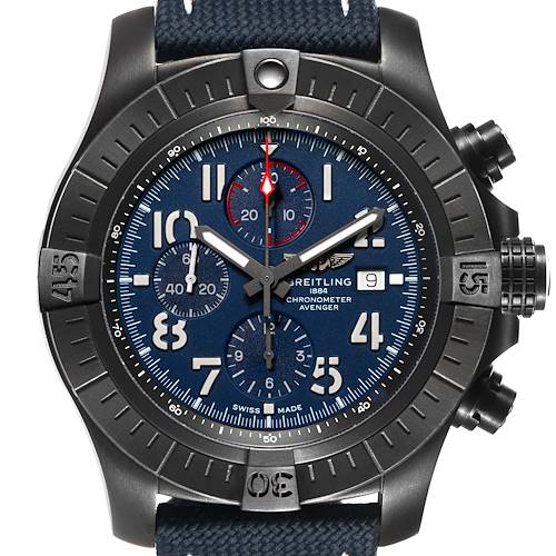 Photo of Breitling Super Avenger Night Mission Titanium DLC Mens Watch V13375 Box Card