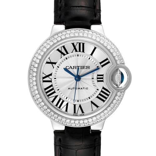 Photo of Cartier Ballon Bleu Automatic Diamond White Gold Ladies Watch WE902067 Papers
