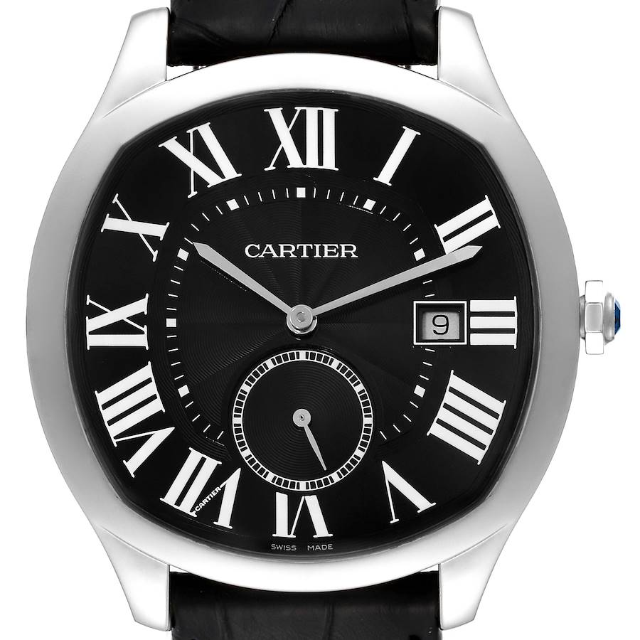Cartier Drive de Cartier Black Dial Steel Mens Watch WSNM0009 Box Papers SwissWatchExpo
