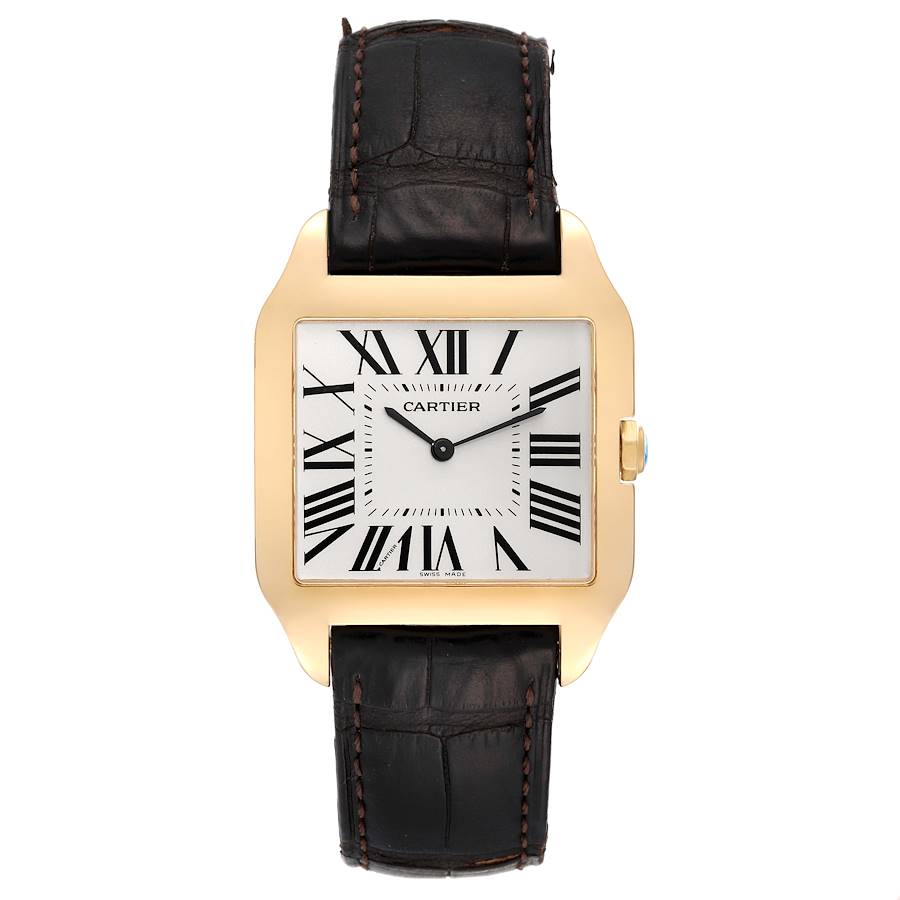 Cartier Santos Dumont Yellow Gold Mens Watch W2008751 SwissWatchExpo