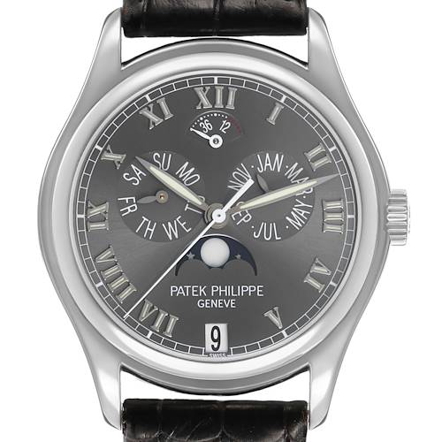 Photo of Patek Philippe Complications Annual Calendar Platinum Mens Watch 5056 Box Papers
