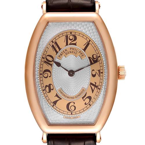 Photo of Patek Philippe Gondolo Rose Gold Brown Strap Mens Watch 5098 Papers