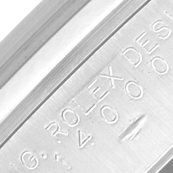 The image shows an engraved side view of a Rolex Air-King 14000 Men's Stainless Steel Blue Dial 14000 Men's Stainless Steel Blue Dial, focusing on the watch's markings and details.