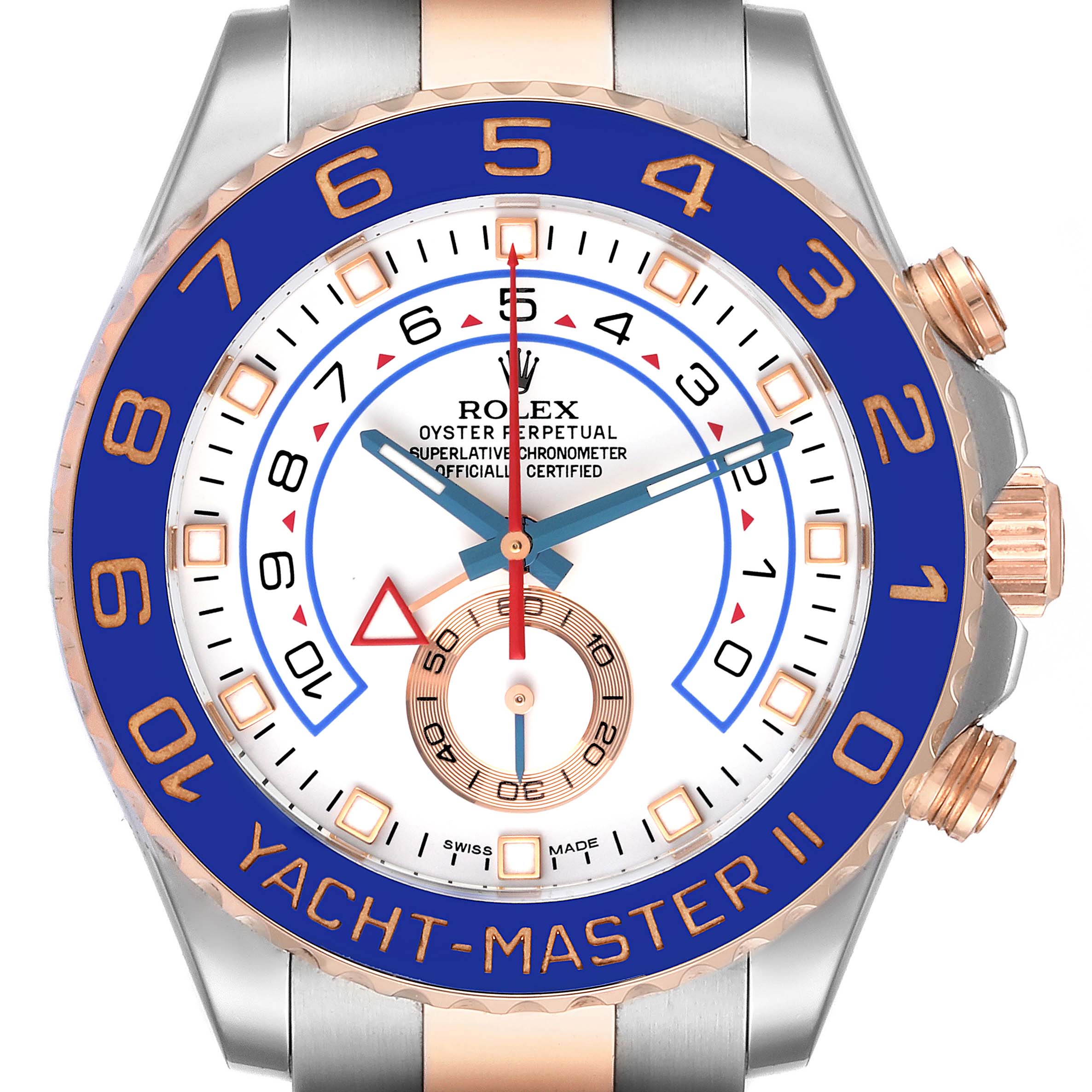 Rolex Yachtmaster II Steel Rose Gold Mens Watch 116681 SwissWatchExpo