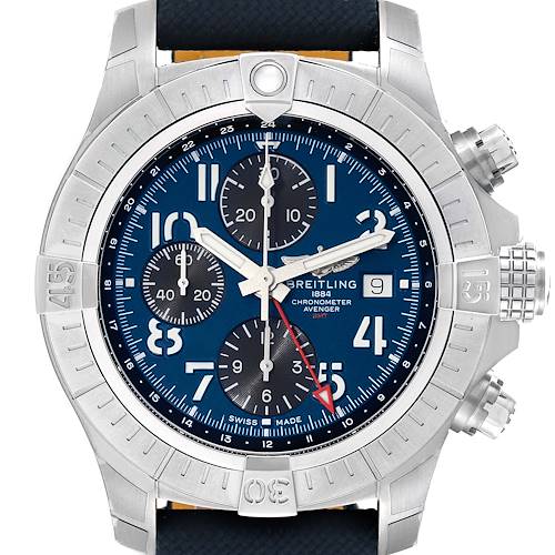Photo of Breitling Avenger Chronograph GMT 45 Steel Mens Watch A24315 Unworn