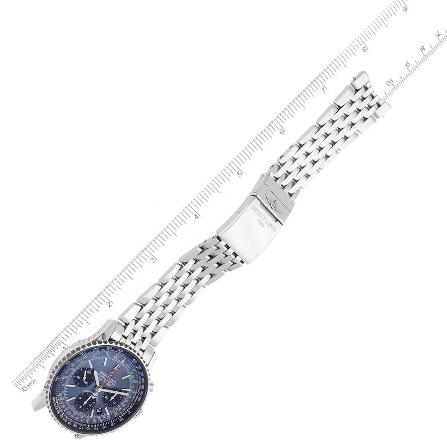 Breitling Navitimer 01 Blue Mother of Pearl Dial Steel Mens Watch AB0121 SwissWatchExpo