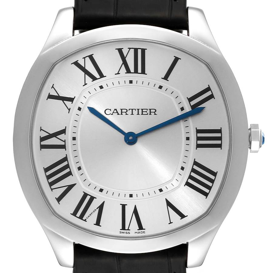 Cartier Drive Extra Flat Steel Mens Watch WSNM0011 Box Papers SwissWatchExpo