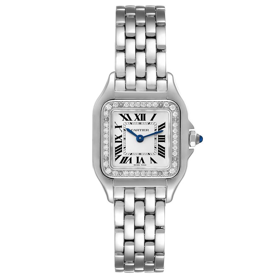 Cartier Panthere Small Steel Diamond Bezel Ladies Watch W4PN0007