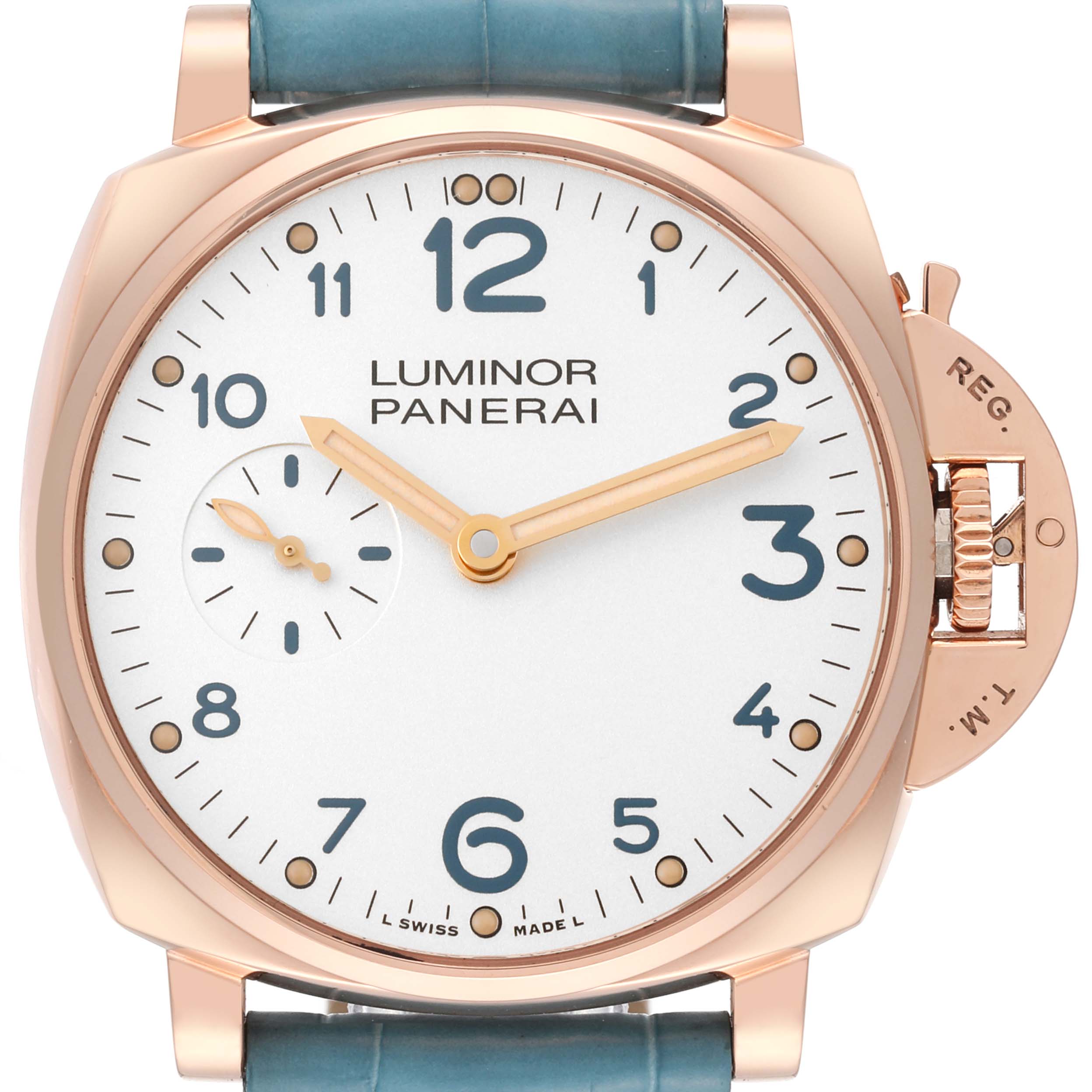 Panerai Luminor Due Rose Gold Ivory Dial Mens Watch PAM00741