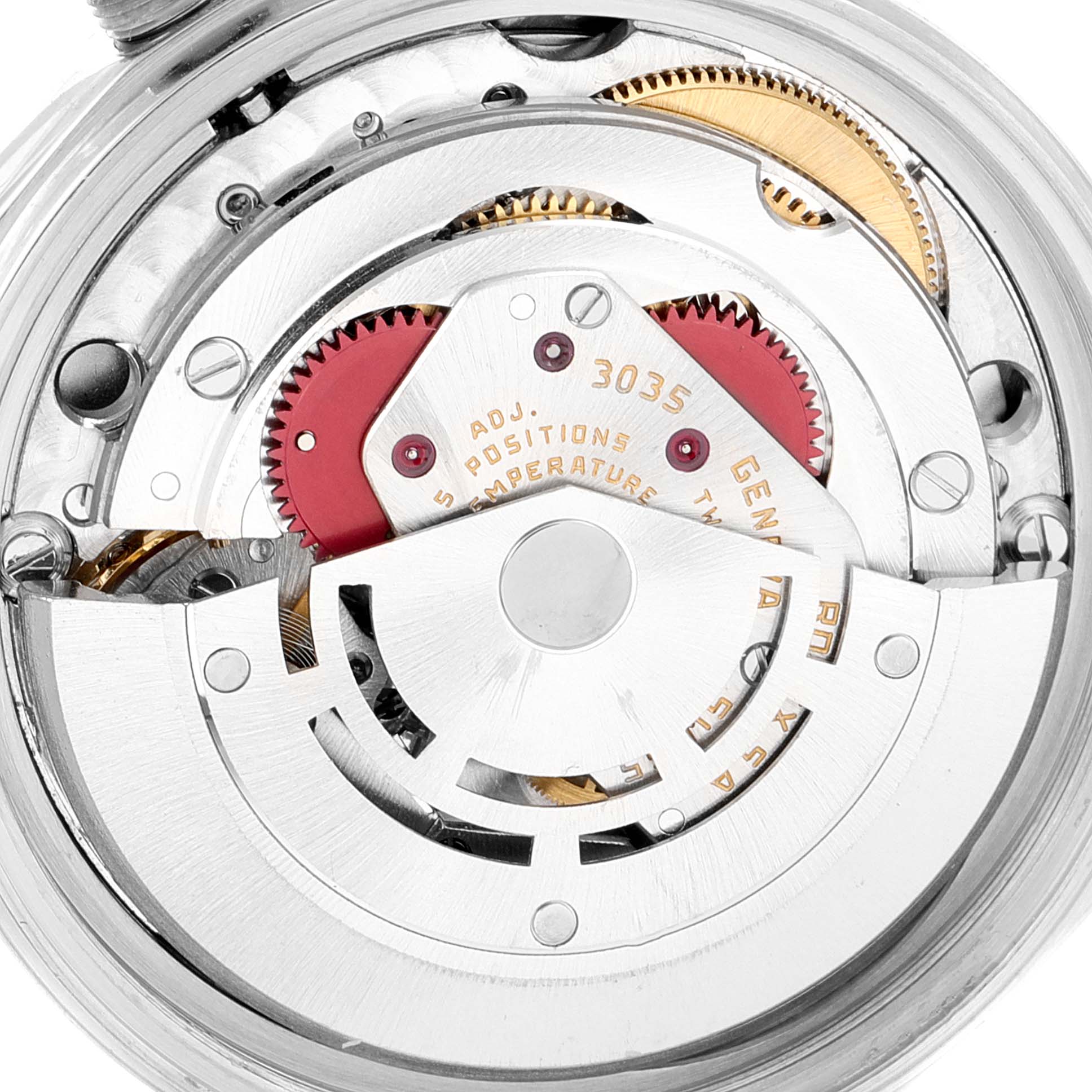 This image shows the intricate internal mechanical movement of the Rolex Vintage Collection 16013 Men's Steel and Gold (two tone) Champagne Dial 16013 Men's Steel and Gold (two tone) Champagne Dial watch model.