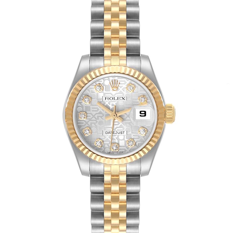 Rolex Datejust Steel Yellow Gold Diamond Dial Ladies Watch 179173 Box Card SwissWatchExpo