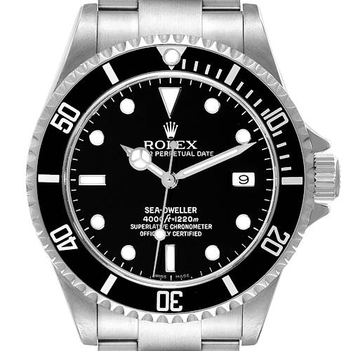 Photo of Rolex Seadweller 4000 Black Dial Steel Mens Watch 16600 Unworn NOS