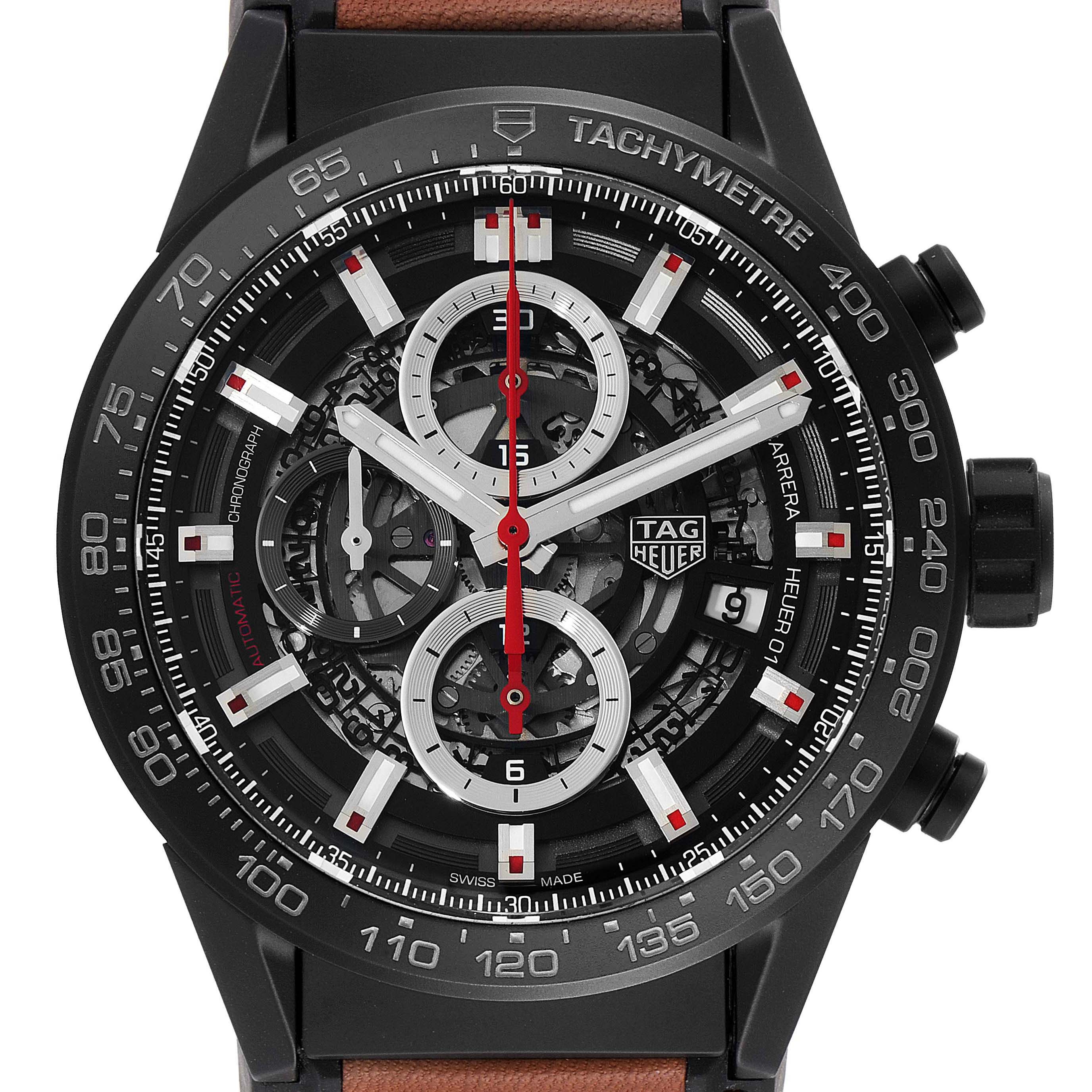 TAG Heuer Carrera Calibre 01 Skeleton Ceramic Mens Watch