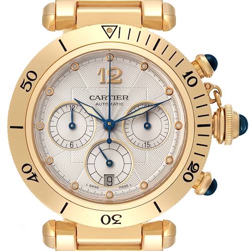 Photo of Cartier Pasha Chronograph Yellow Gold Mens Watch 2111