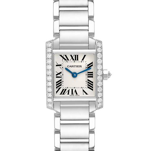 Photo of Cartier Tank Francaise White Gold Diamond Ladies Watch WE1002S3