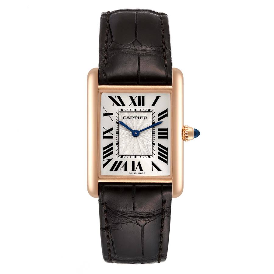 Cartier Tank Louis XL W1560017 18K Rose Gold Mens Watch Box Papers