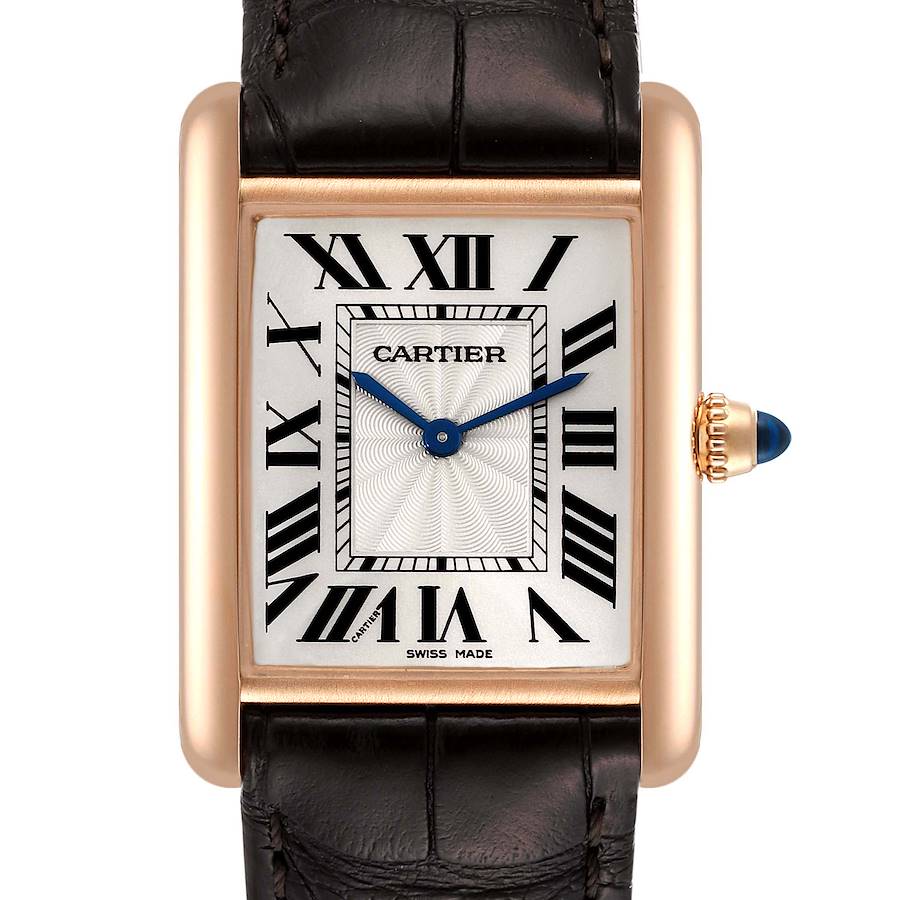 Cartier - Tank Louis Cartier Watch - Watch Pink Gold/Leather