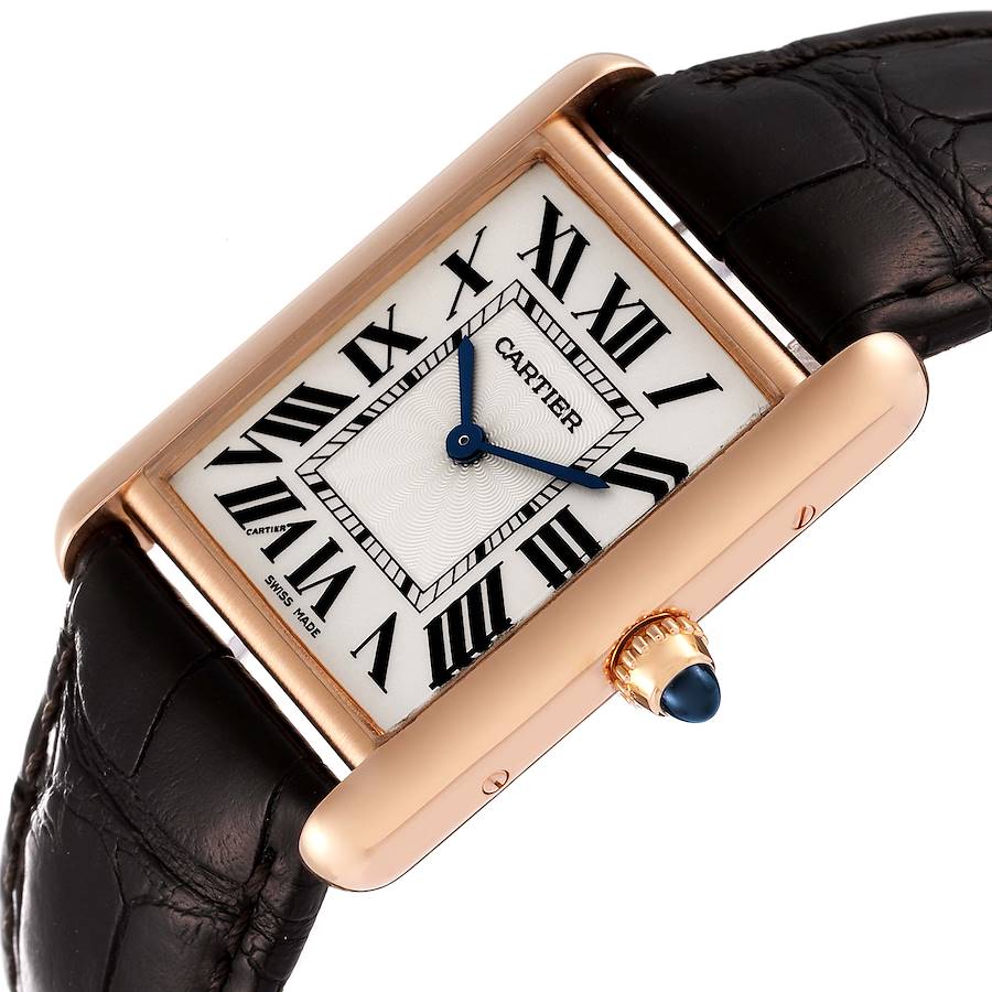 Cartier Tank Louis Rose Gold Mechanical Mens Watch WGTA0011 ...