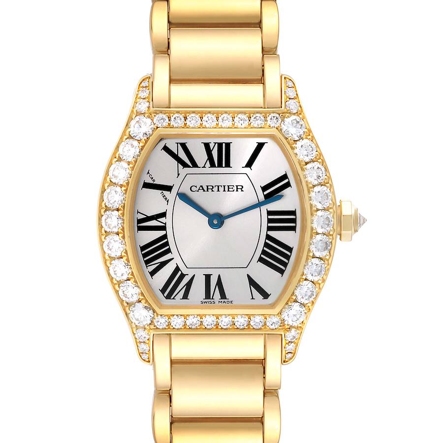 Cartier Tortue Yellow Gold Diamond Ladies Watch WA5071W8 SwissWatchExpo