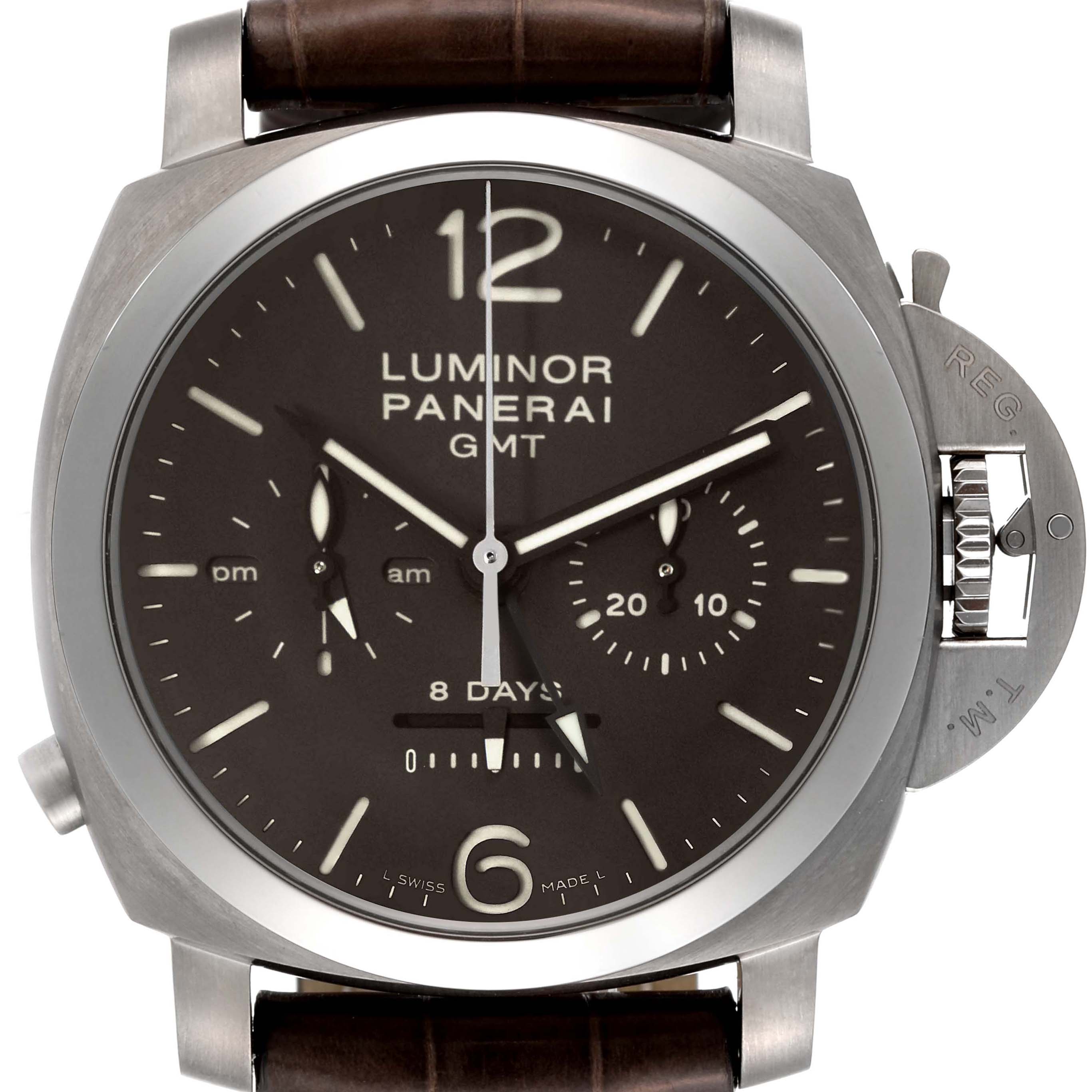 Panerai Luminor Chrono Monopulsante 8 Day GMT Titanium Watch