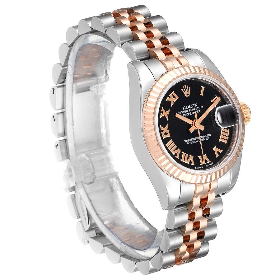 Rolex datejust rose shop gold roman numerals