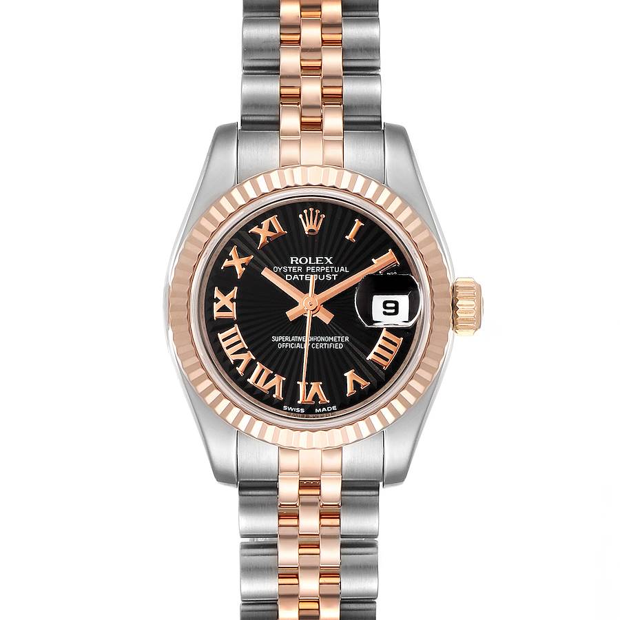 Rolex Datejust Steel Everose Gold Roman Numerals Ladies Watch 179171 SwissWatchExpo