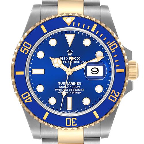 Photo of Rolex Submariner 41 Steel Yellow Gold Blue Dial Mens Watch 126613 Unworn