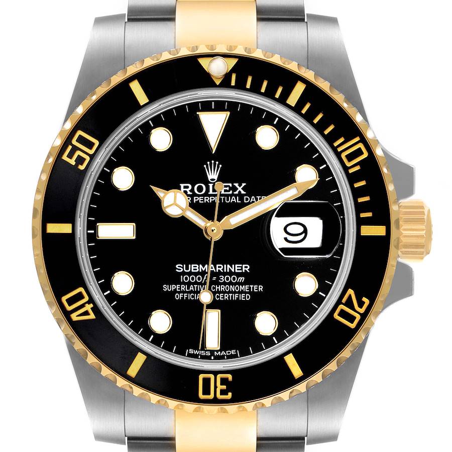 Rolex Submariner Steel Yellow Gold Black Dial Mens Watch 116613 Unworn SwissWatchExpo