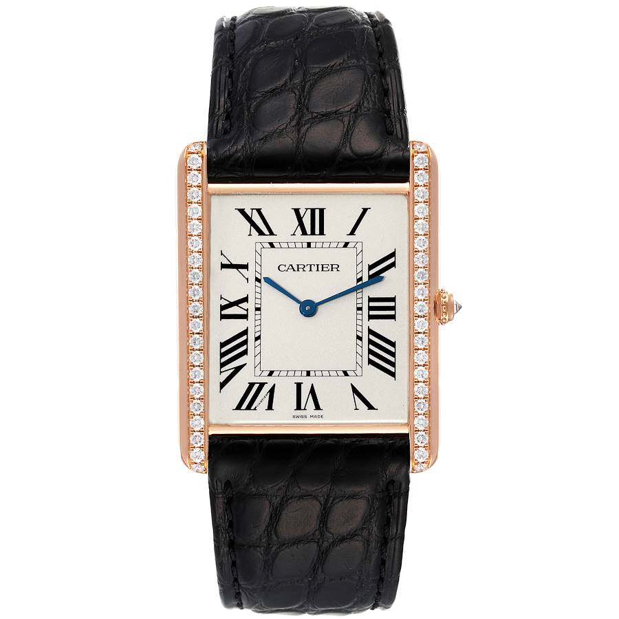 NOT FOR SALE Cartier Tank Louis XL 18k Rose Gold Diamond Mens