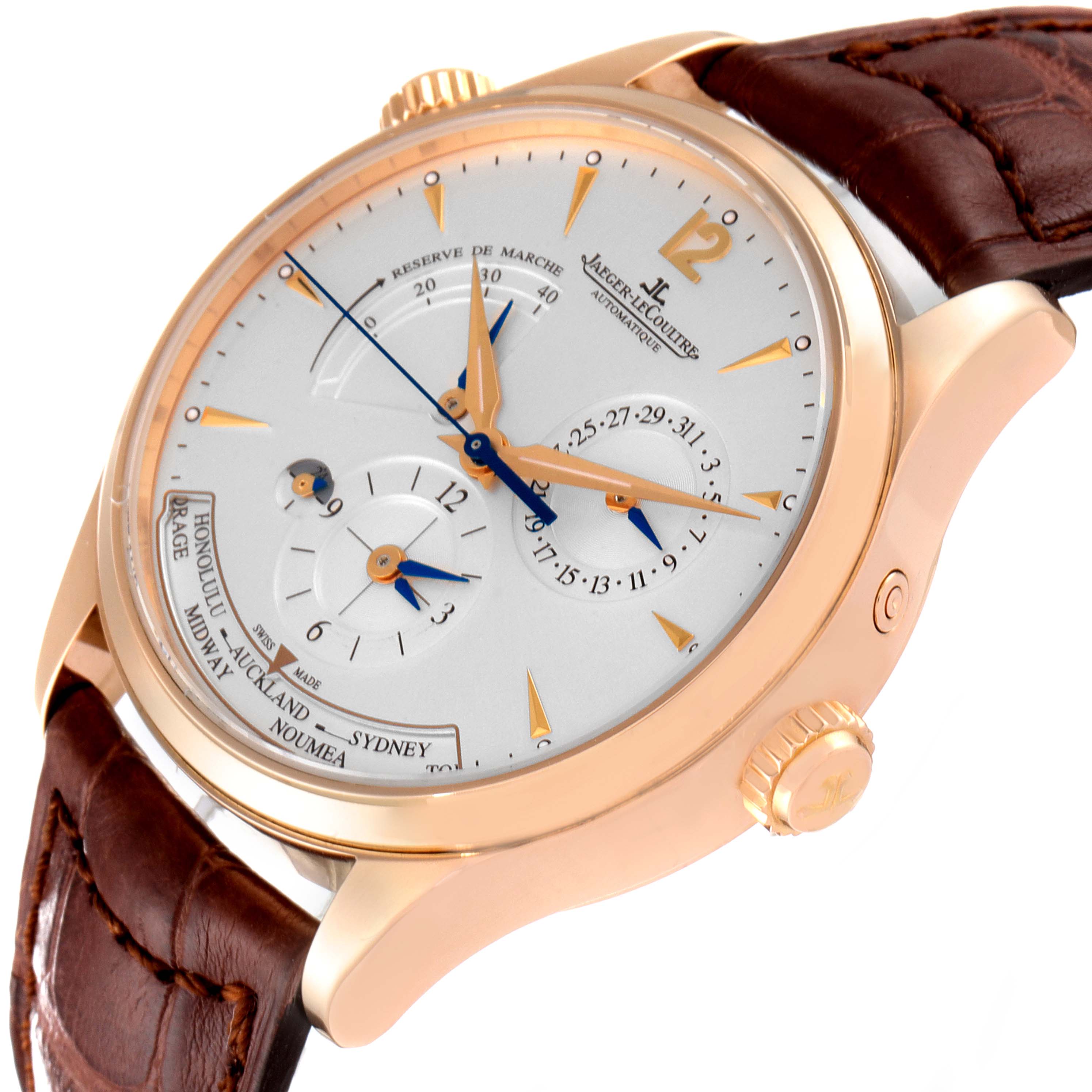 Jaeger LeCoultre Master Geographic Rose Gold Mens Watch 176.2.295 ...