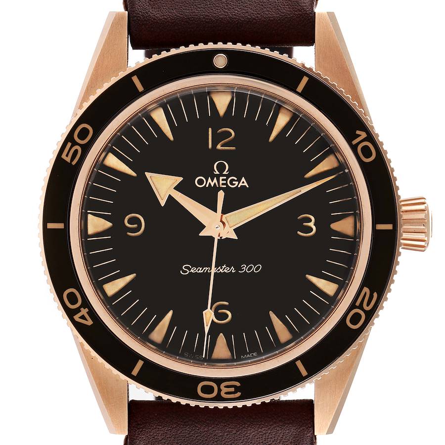 Omega Seamaster 300M Co-Axial Bronze Gold Watch 234.92.41.21.10.001 Box Card SwissWatchExpo