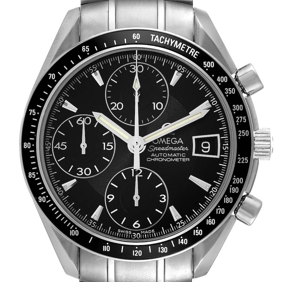 Omega Speedmaster Date Chronograph Black Dial Mens Watch 3210.50.00 SwissWatchExpo