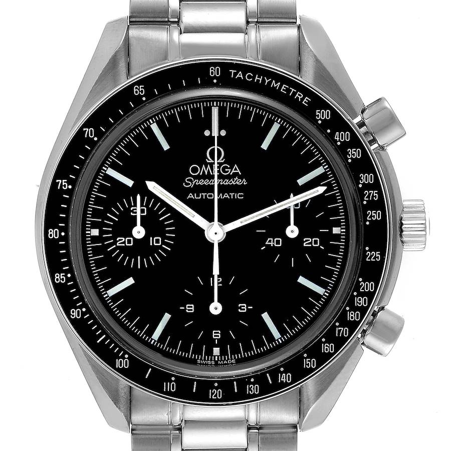 Omega Speedmaster Reduced Chronograph Steel Mens Watch 3539.50.00 Box Card SwissWatchExpo