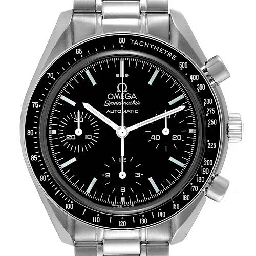 Photo of Omega Speedmaster Reduced Chronograph Steel Mens Watch 3539.50.00 Box Card