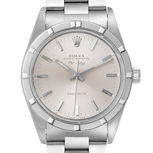 Photo of Rolex Air King Silver Dial 34mm Oyster Bracelet Steel Watch 14010