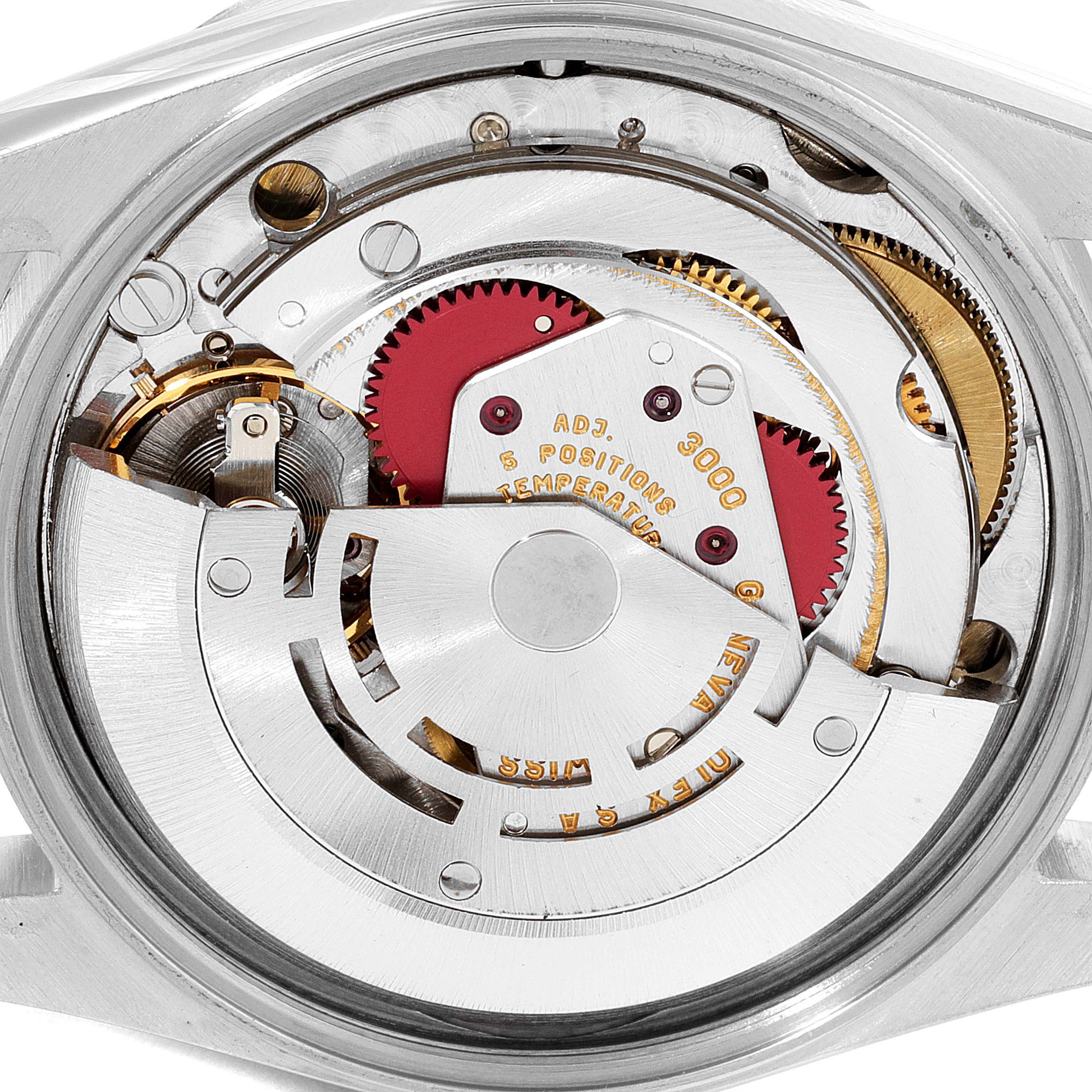 This image shows the internal mechanical movement of a Rolex Air-King 14010 Men's Stainless Steel Silver Dial 14010 Men's Stainless Steel Silver Dial watch, viewed from the back with the case removed.