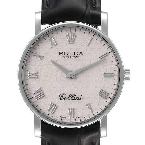 Photo of Rolex Cellini Classic White Gold Ivory Anniversary Dial Mens Watch 5115