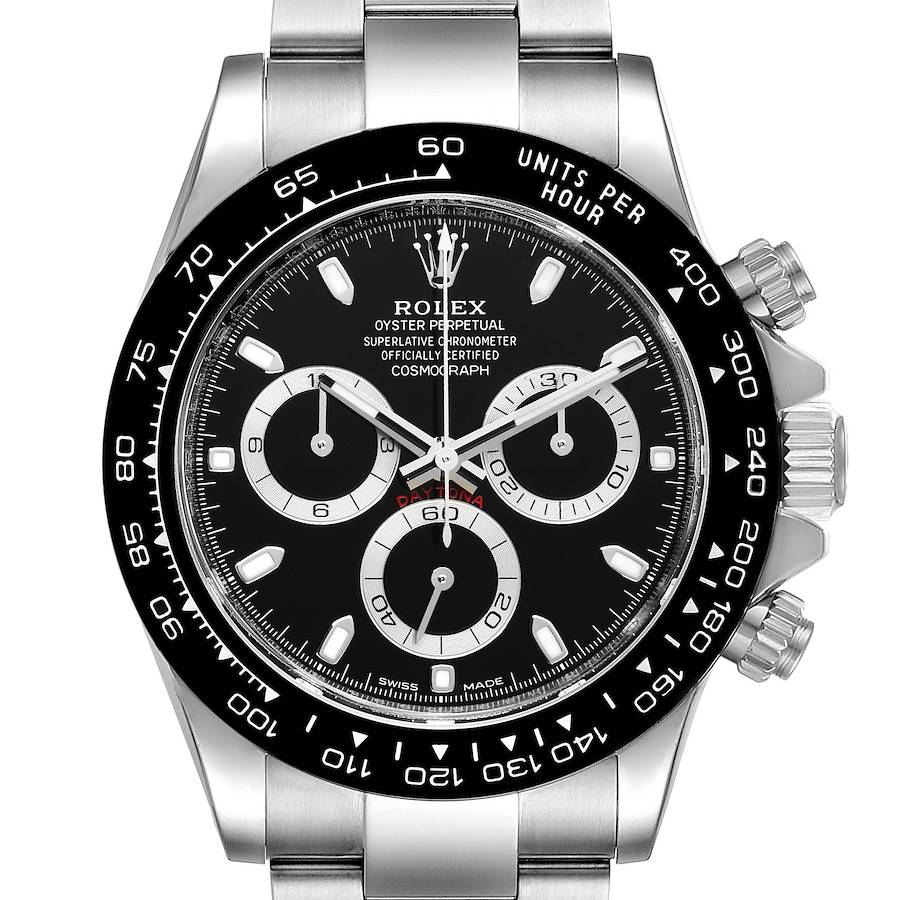 Rolex Cosmograph Daytona Ceramic Bezel Black Dial Mens Watch 116500 SwissWatchExpo