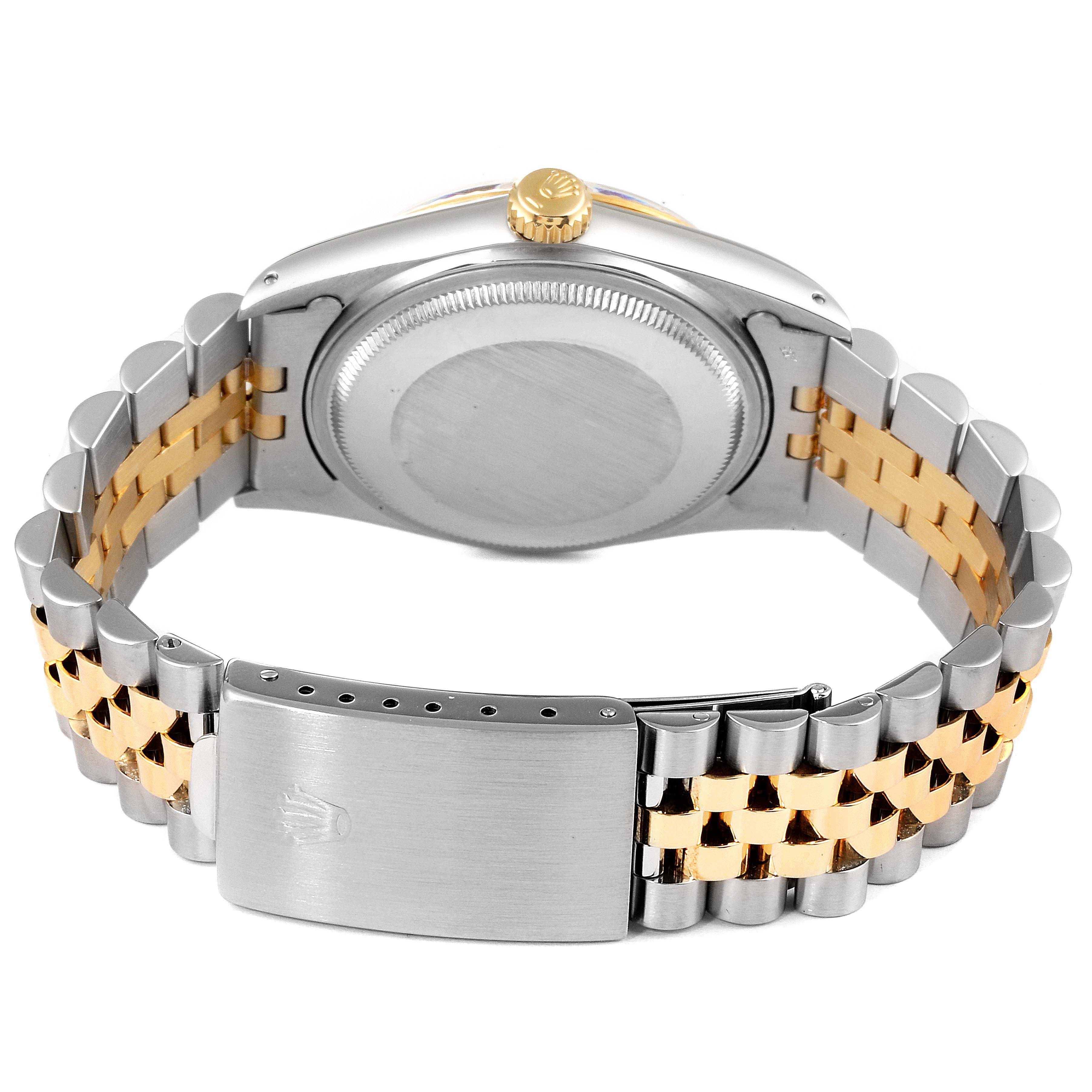 This image shows the back of a Vintage Collection Rolex watch, highlighting the clasp and bracelet design.