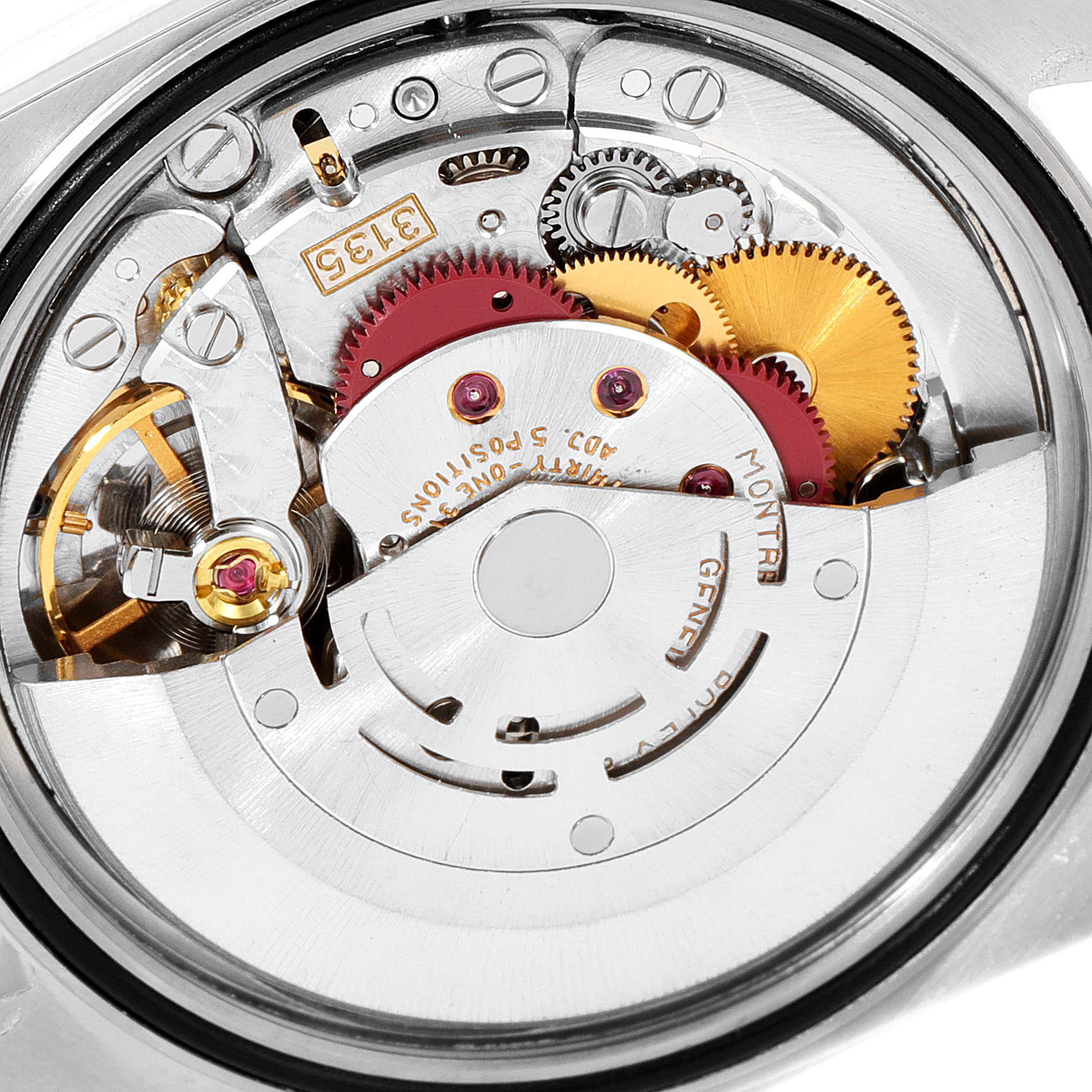 This image shows the movement mechanism of a Rolex Datejust 16233 Men's Steel and Gold (two tone) Blue Dial 16233 Men's Steel and Gold (two tone) Blue Dial model watch.