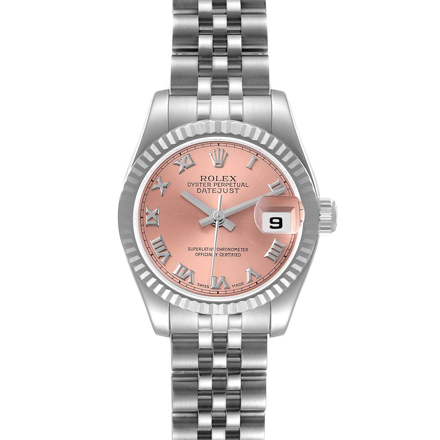 Rolex Datejust Steel White Gold Salmon Dial Ladies Watch 179174 SwissWatchExpo