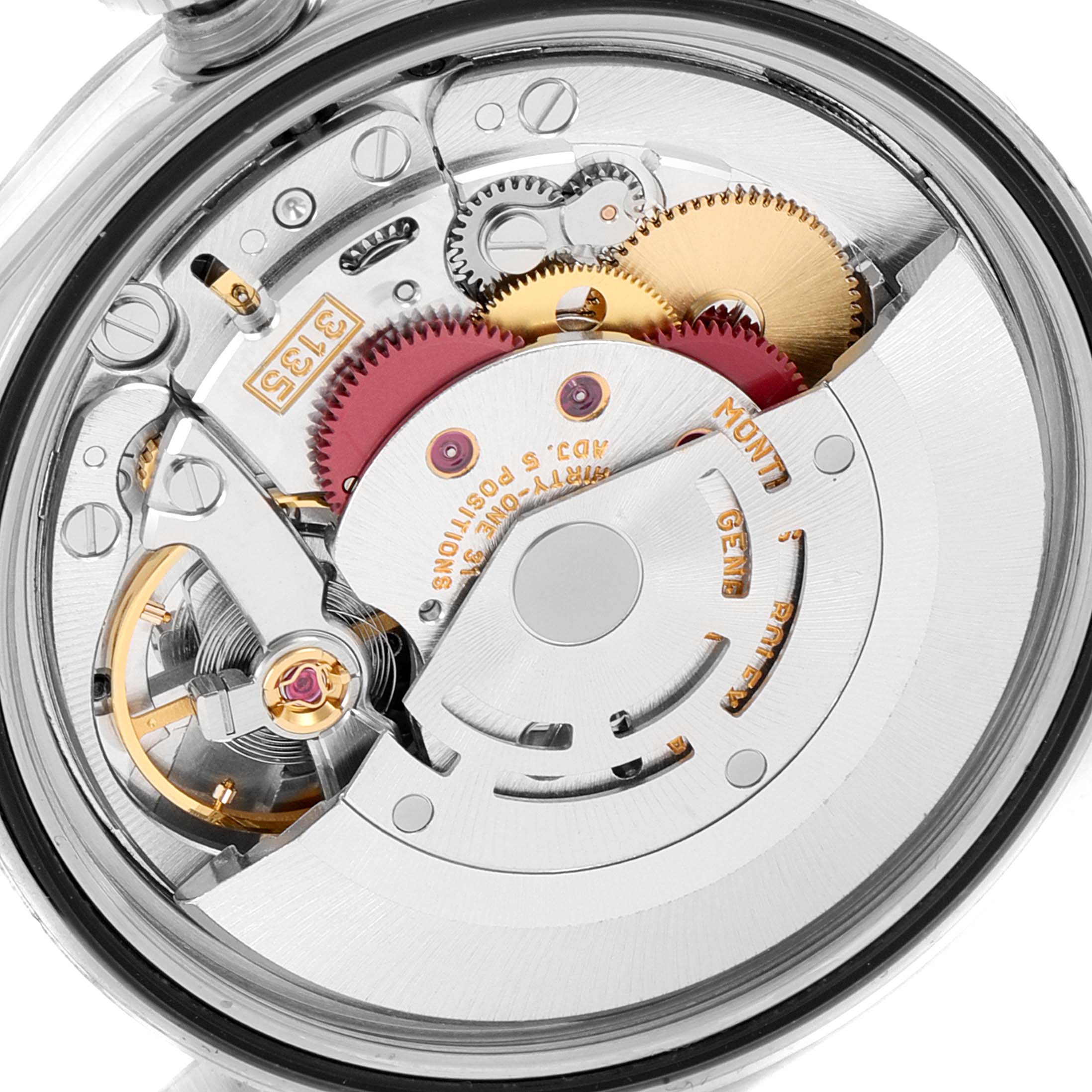 The image shows the inner mechanical movement of a Rolex Datejust 16234 Men's Stainless Steel Silver Dial 16234 Men's Stainless Steel Silver Dial watch, viewed from the back.