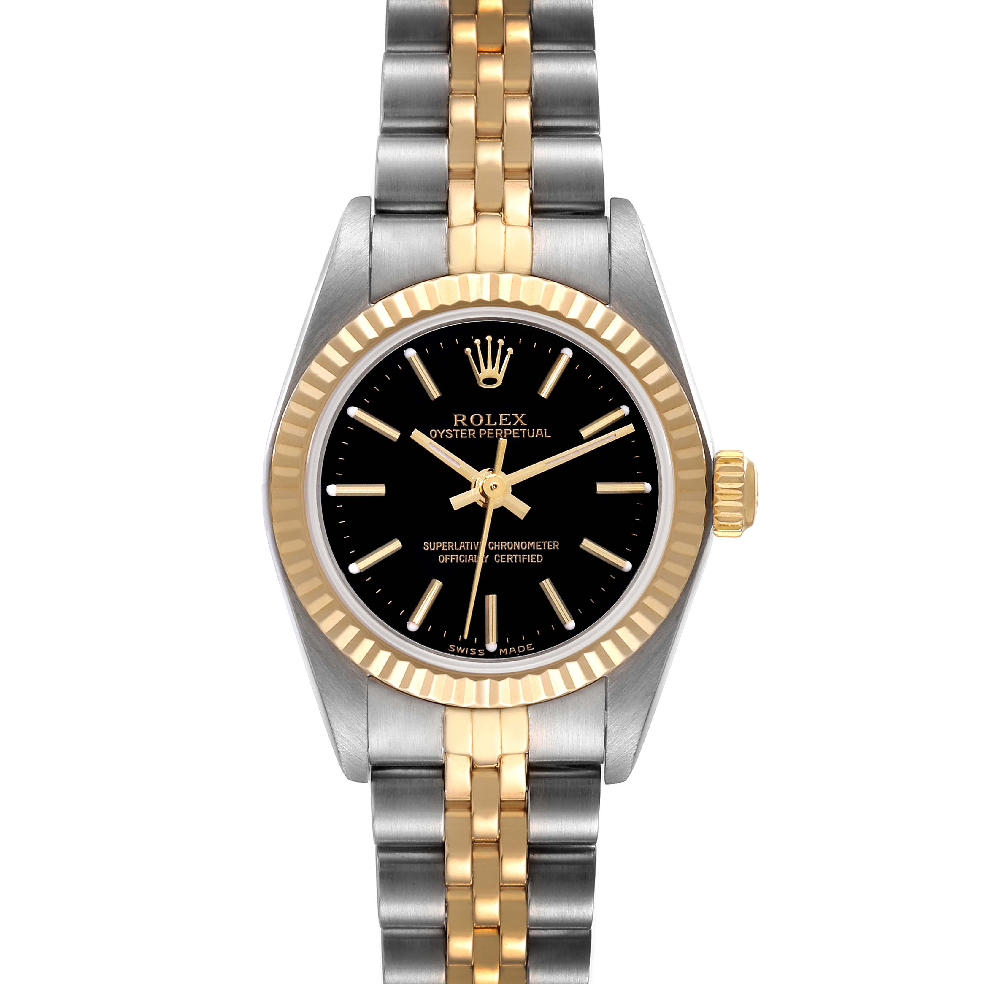 Rolex Lady Oyster Perpetual 76193 Black Diamond Dial