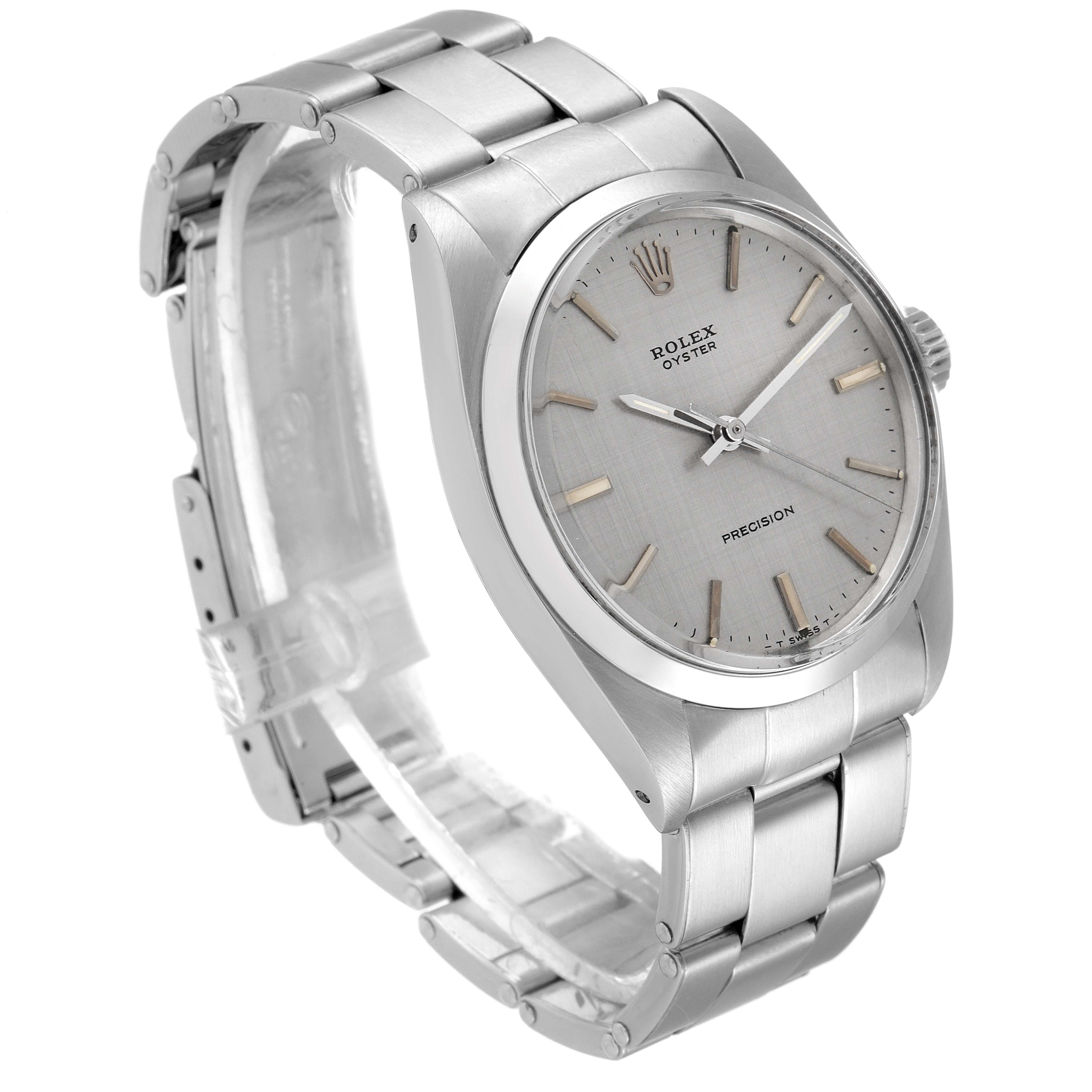 The image shows a Rolex Vintage Collection 6426 Men's Stainless Steel Silver Dial 6426 Men's Stainless Steel Silver Dial watch from a three-quarter angle, displaying the watch face, crown, and metal bracelet.