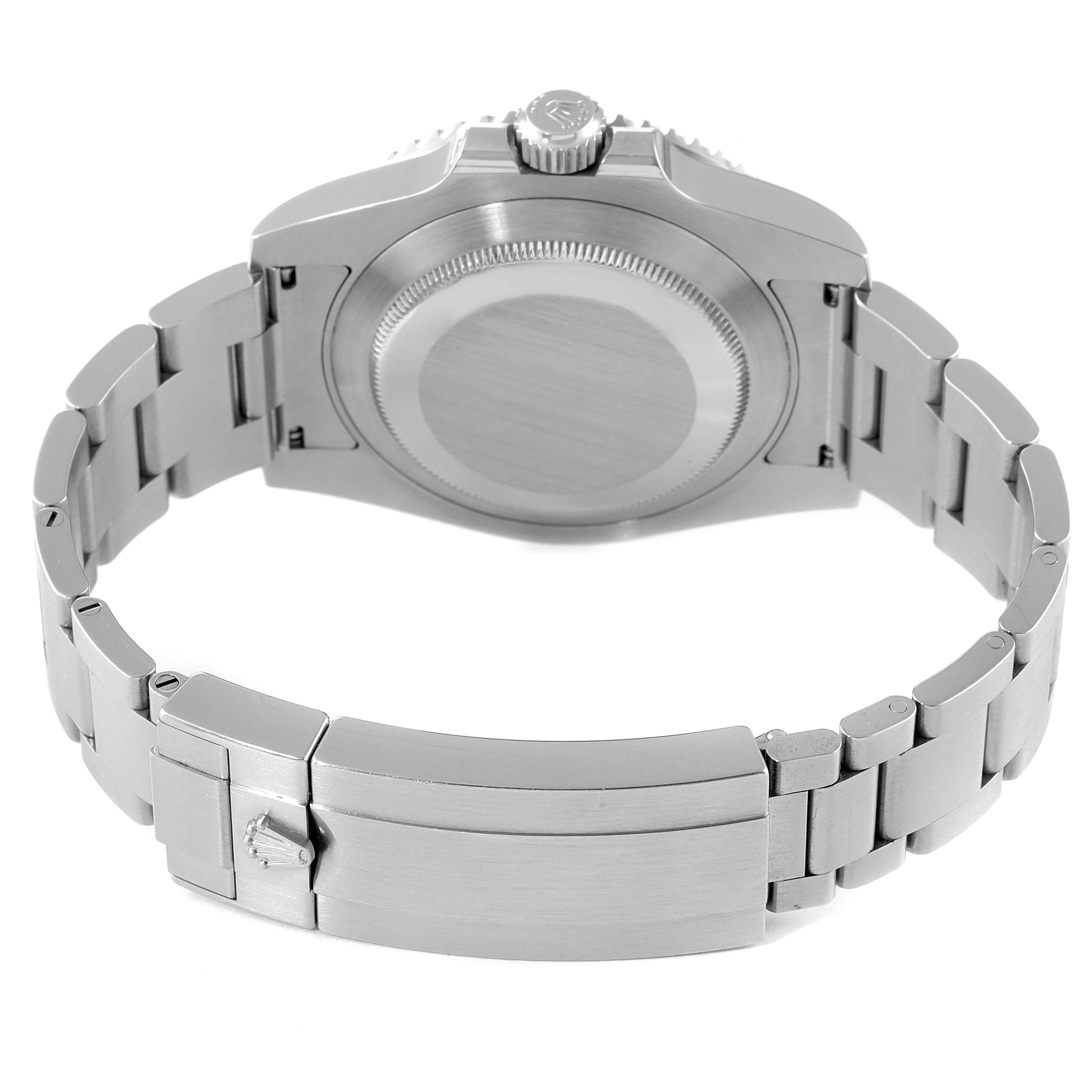 This image shows the back and bracelet of a Rolex Submariner 116610 Men
s Stainless Steel Black Dial 116610 Men
s Stainless Steel Black Dial watch from a rear angle.