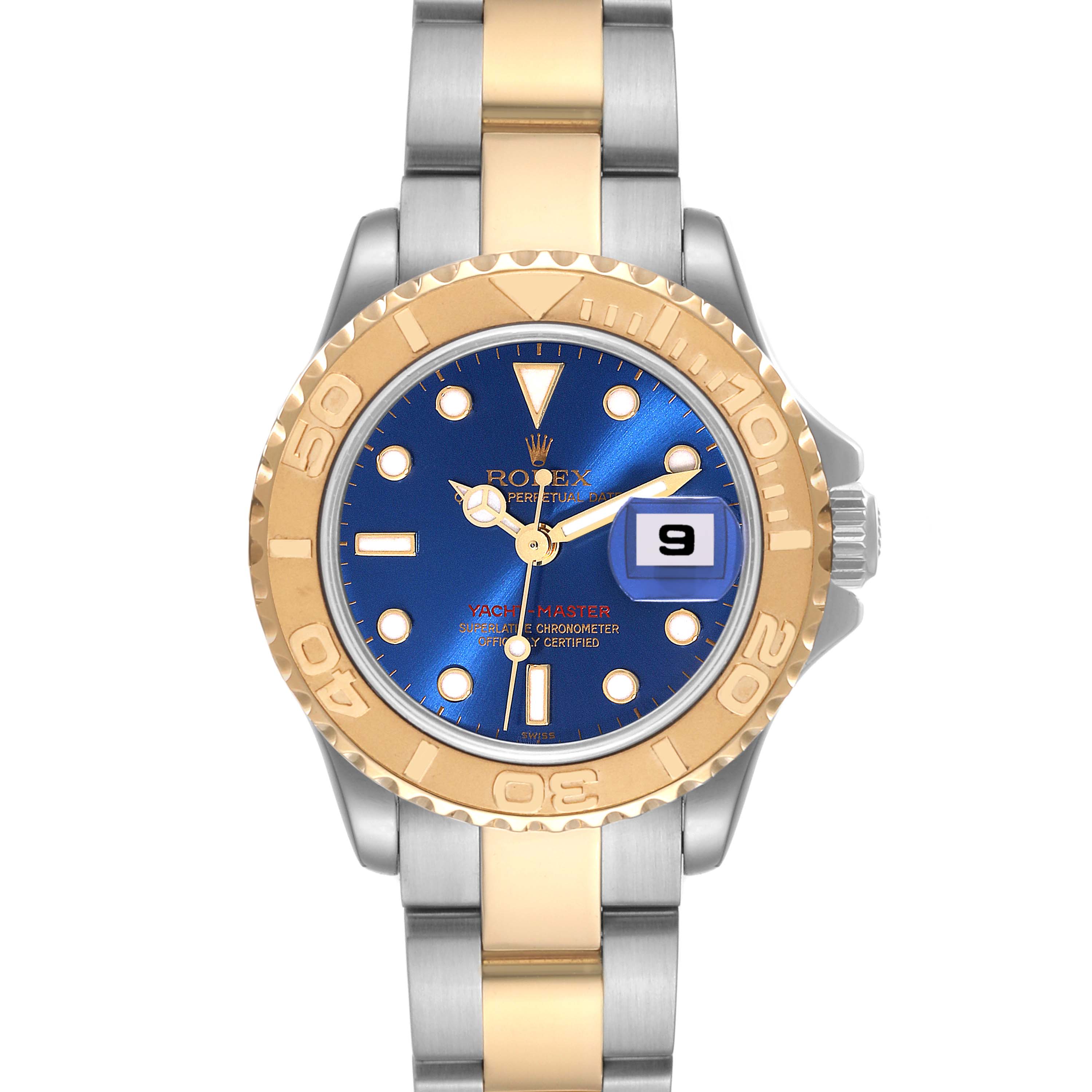 The Yacht-Master in stainless steel with the blue dial