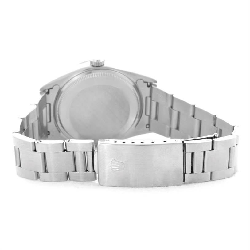 The image shows the back and stainless steel bracelet of the Rolex Date 15200 Men's Stainless Steel White Dial 15200 Men's Stainless Steel White Dial model watch.