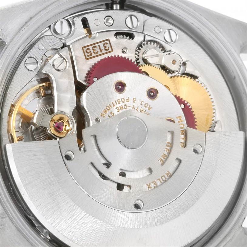 This image shows the internal mechanism of the Rolex Date 15200 Men's Stainless Steel Black Dial 15200 Men's Stainless Steel Black Dial model watch, highlighting its gears and rotor.