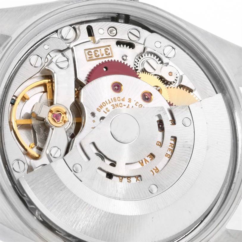 The image shows a close-up of the movement mechanism inside a Rolex Date 15200 Men's Stainless Steel  15200 Men's Stainless Steel  model watch.